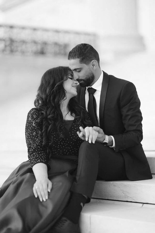 Couple at the Supreme Court — engagement session